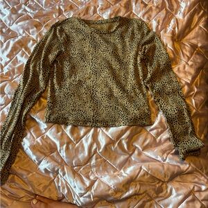 American Eagle Outfitters Cheetah Print Long Sleeve Top